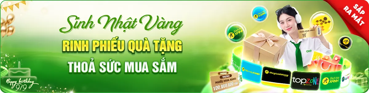 khuyến mãi sinh nhật ok9 ngày 9/9